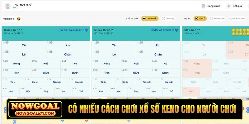 Có nhiều cách chơi xổ số Keno dành cho người chơi